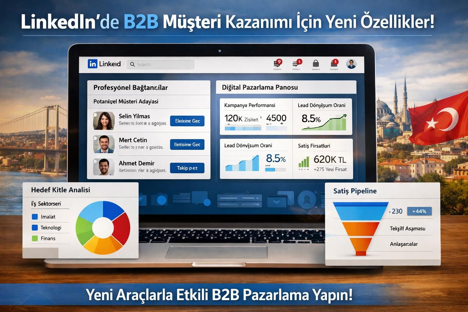 linkedin, b2b müşteri kazanımını kolaylaştıran yeni özelliklerle iş bağlantılarınızı güçlendirir ve potansiyel müşterilere ulaşmanızı sağlar.