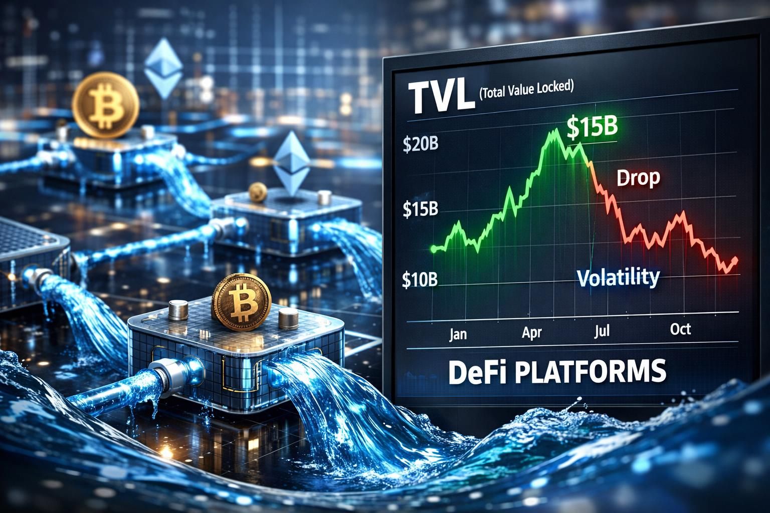 defi platformlarında kilitli toplam değer, piyasa dalgalanmalarıyla değişkenlik gösteriyor ve yatırımcılar için önemli fırsatlar sunuyor.